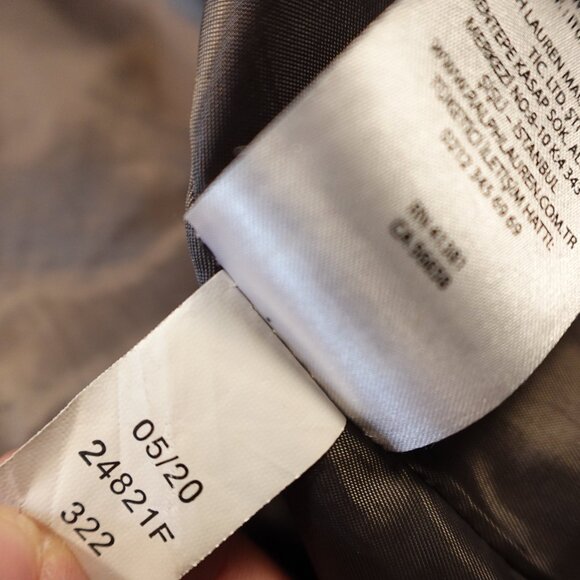 Lauren Ralph Lauren Down Puffer Coat Women’s Large Taupe Hooded Faux Fur - Picture 16 of 16